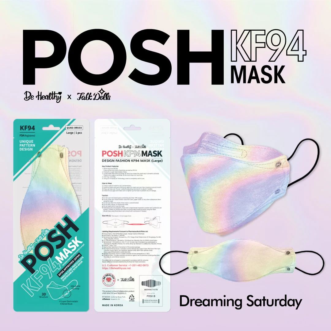 High-Performance POSH KF94 Mask Dreaming Saturday B11 Expertly Made