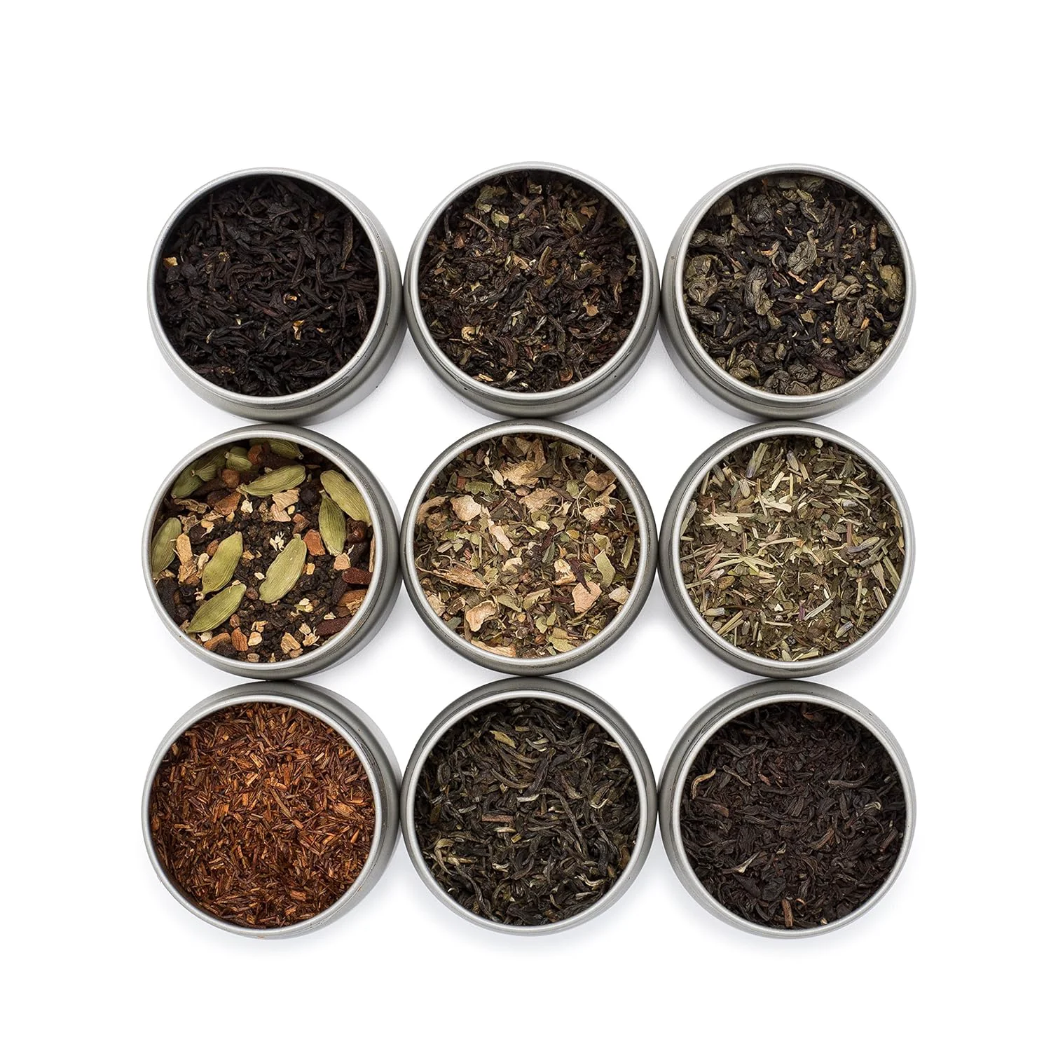 Efficient Golden Moon Tea Variety Pack – 9 Loose Leaf Tea Sampler – Organic Black Green White and Herbal Teas Gift Set Natural