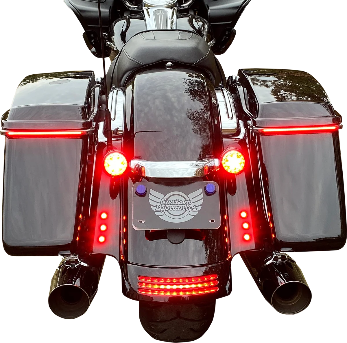 Detailed Custom Dynamics LED Lights – Red – Black CD-BOLT-R2-B Modern