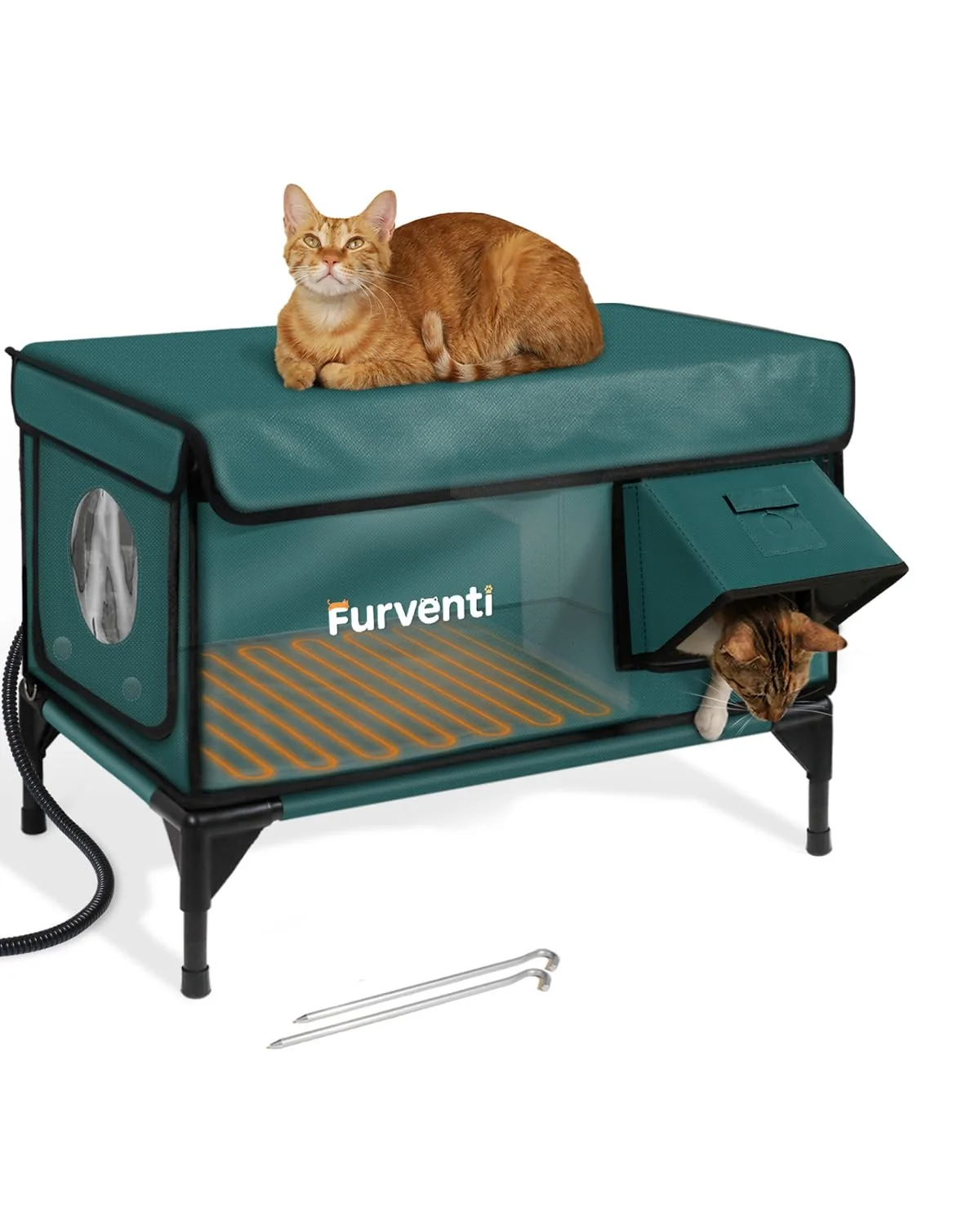 User-Friendly Lamlingo Outdoor Heated Cat House — Extremely Insulated Weatherproof Dark Green M Verified