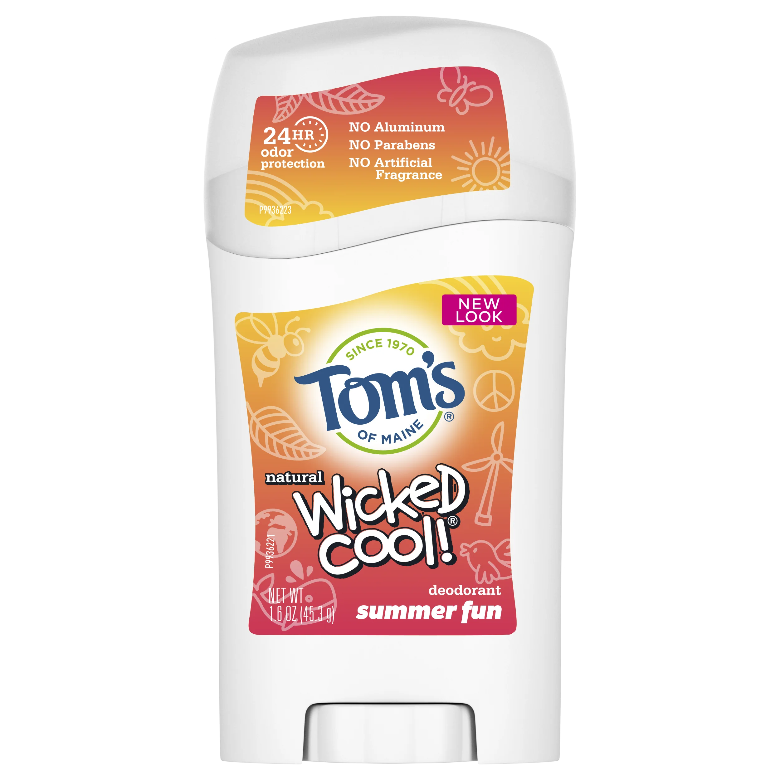 Organic Tom’s of Maine Aluminum- Wicked Cool Natural Deodorant for Kids First-Class