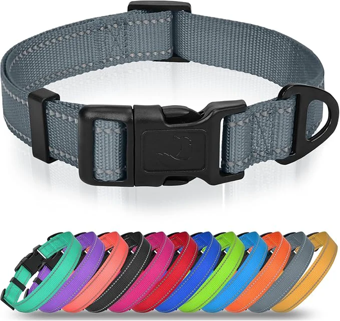 Soft Joytale Large Dog Collar Reflective and Adjustable Nylon Pet Collar Carefully Designed