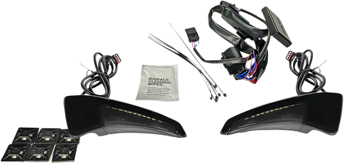 Smart Custom Dynamics Sequential Tour Pak Seat Back Rest LED Lights – Black Smoke – FLH CD-TPBR-14-SB Fine