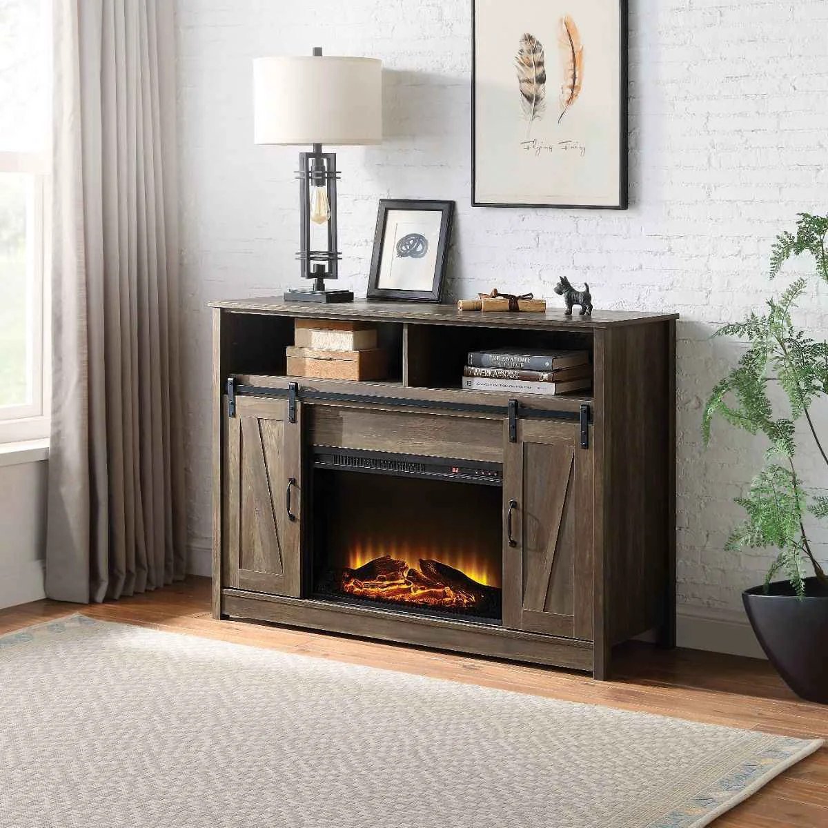 Consistent Tobias – 38 Fireplace – Rustic Oak First-Class