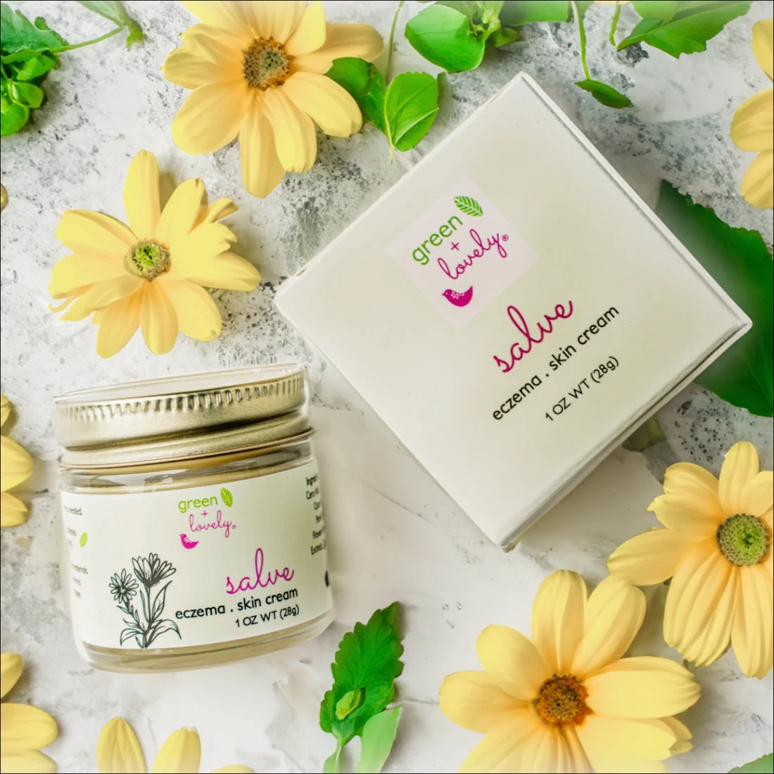 Specialty Salve with added Comfrey Healing Organic Skin Cream glass Recyclable