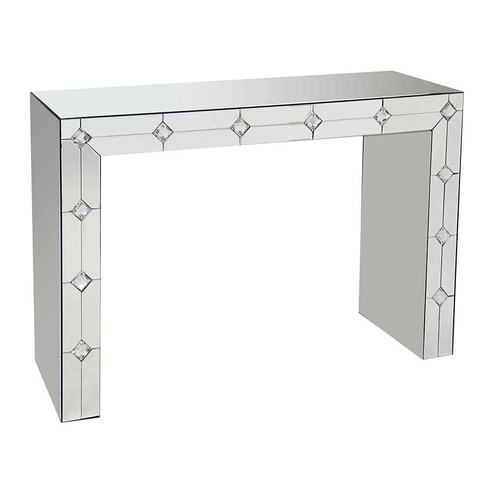 Durable Hessa – Console Table – Mirrored Faux Rhinestone Fine