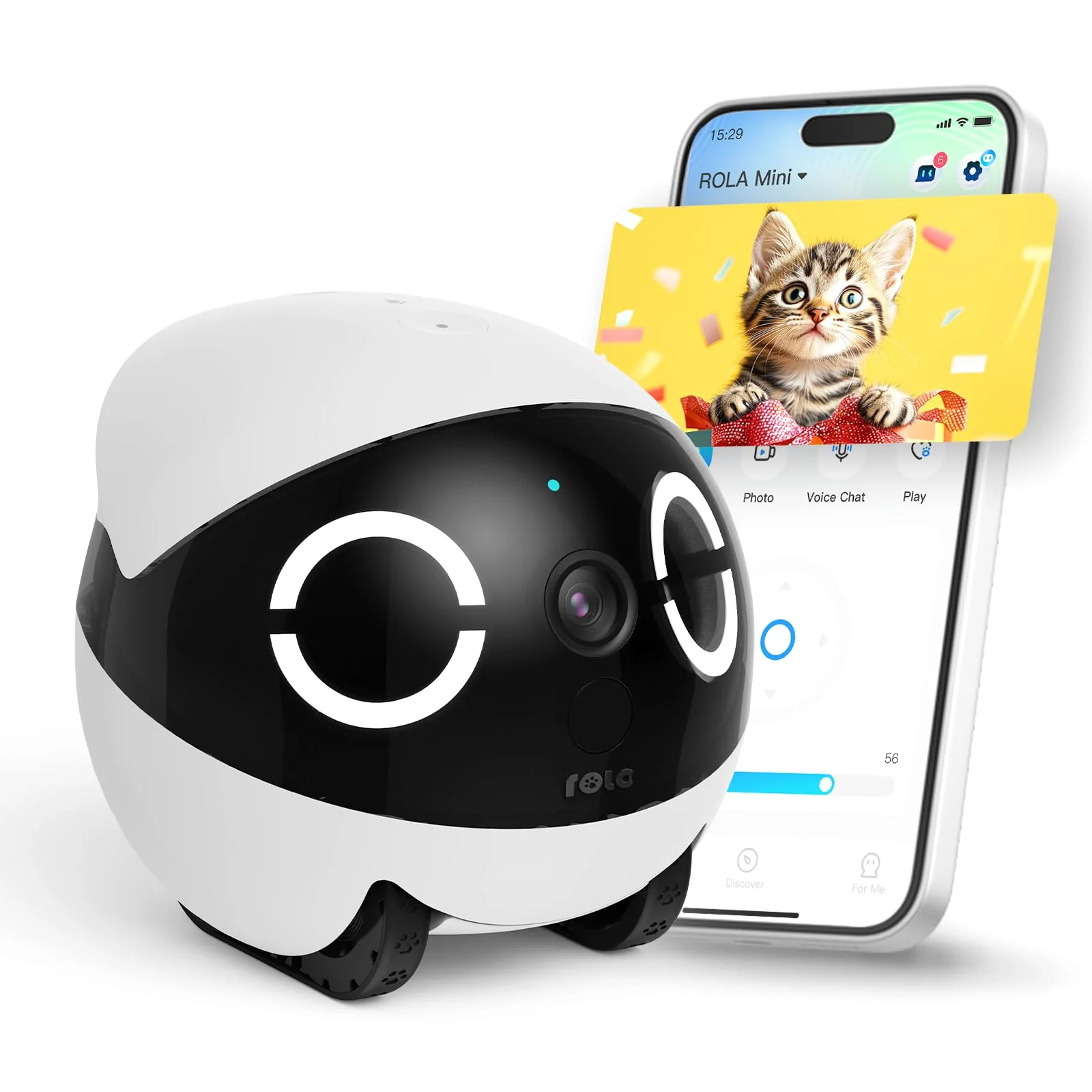 Proven Enabot EBO ROLA Mini FamilyBot 2K Pet Camera Robot Movable Indoor Camera Healthy