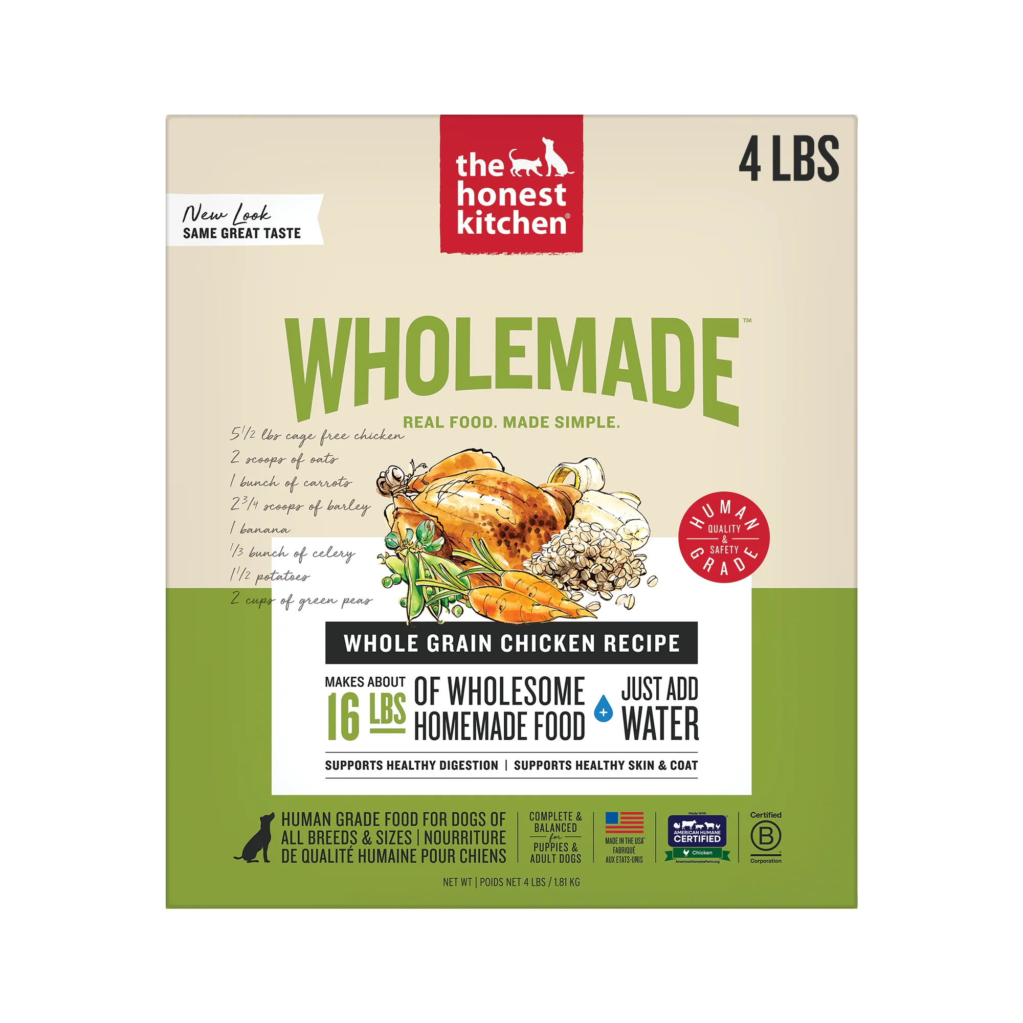 Breathable The Honest Kitchen Wholemade™ Whole Grain Chicken Dog Food Clean