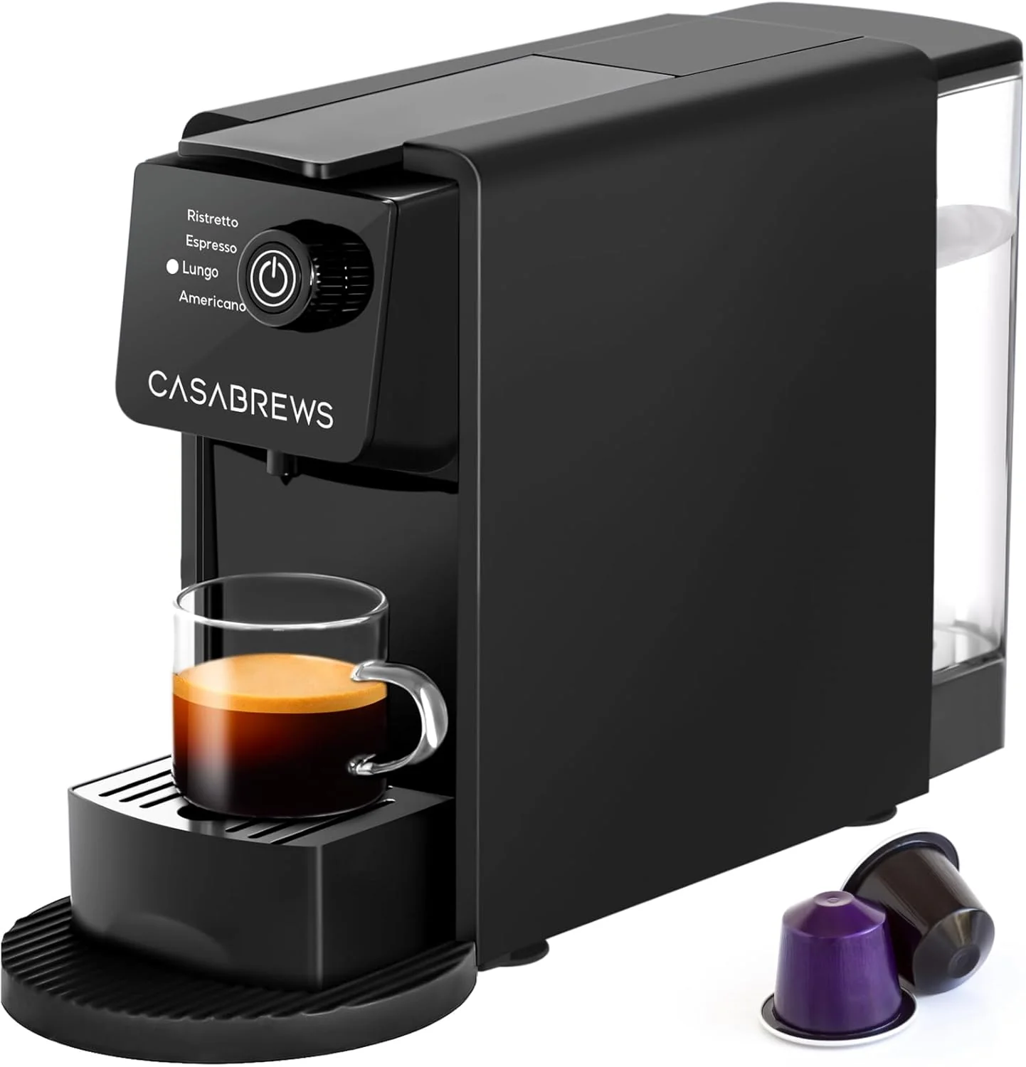 Top-Quality Casabrews CM7036E Espresso Machine for Nespresso Pods 20 Bar Compact Capsule Coffee Machine with 21 oz Removable Water Tank and 4 Brewing Premium Material