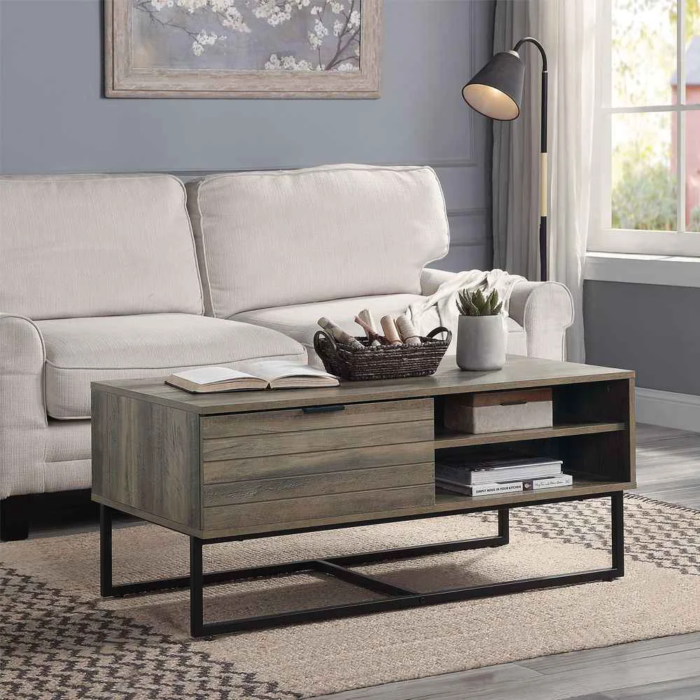 Elegant Homare – Coffee Table – Rustic Oak Black Pure
