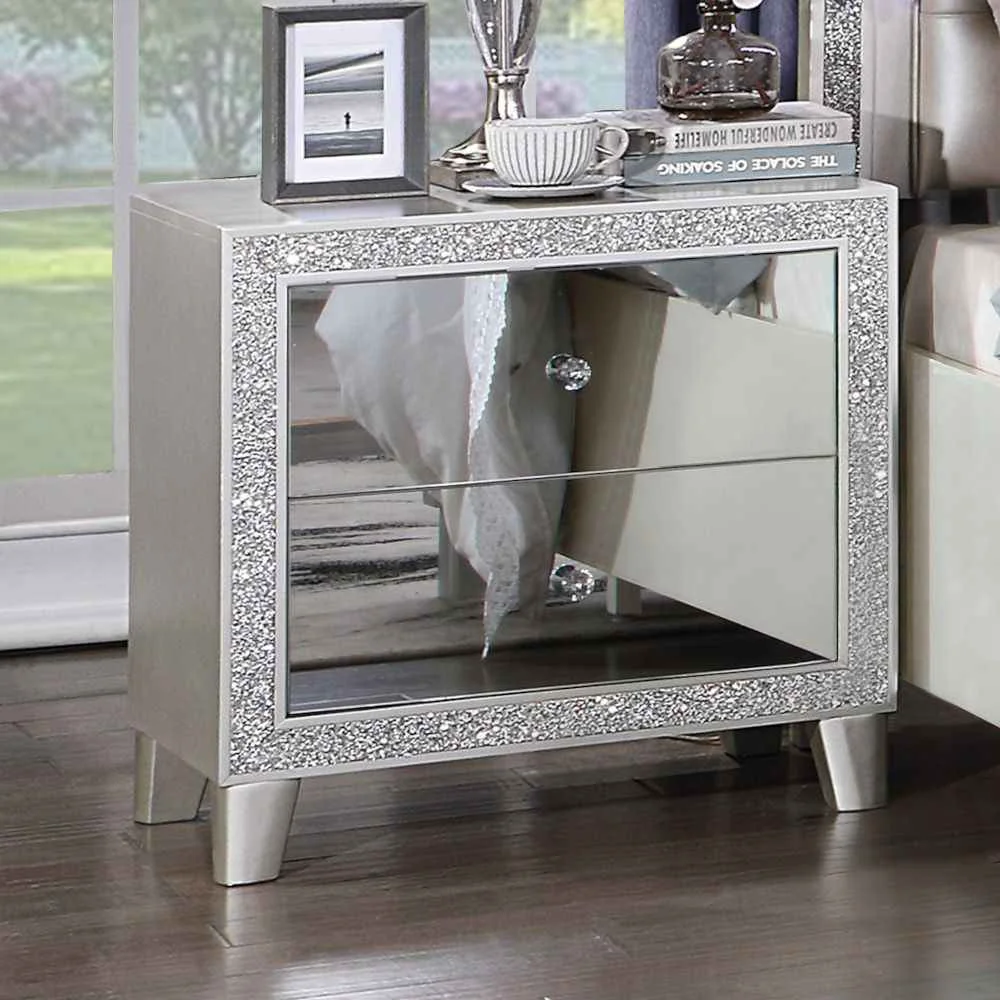 Enhanced Sliverfluff – Nightstand – Mirrored Champagne Innovative