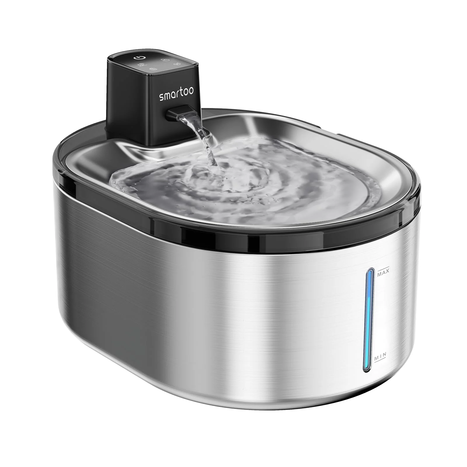 Exceptional Smartoo Wireless Cat Water Fountain – 152oz Stainless Steel Battery-Operated Motion Sensor Ultra Quiet Pump Organic