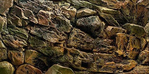Original Design Rock Wall Aquarium Background Poster PVC Fish Tank Decor Landscape 24 36 48 72 72 x 28 183 x 71cm Powerful