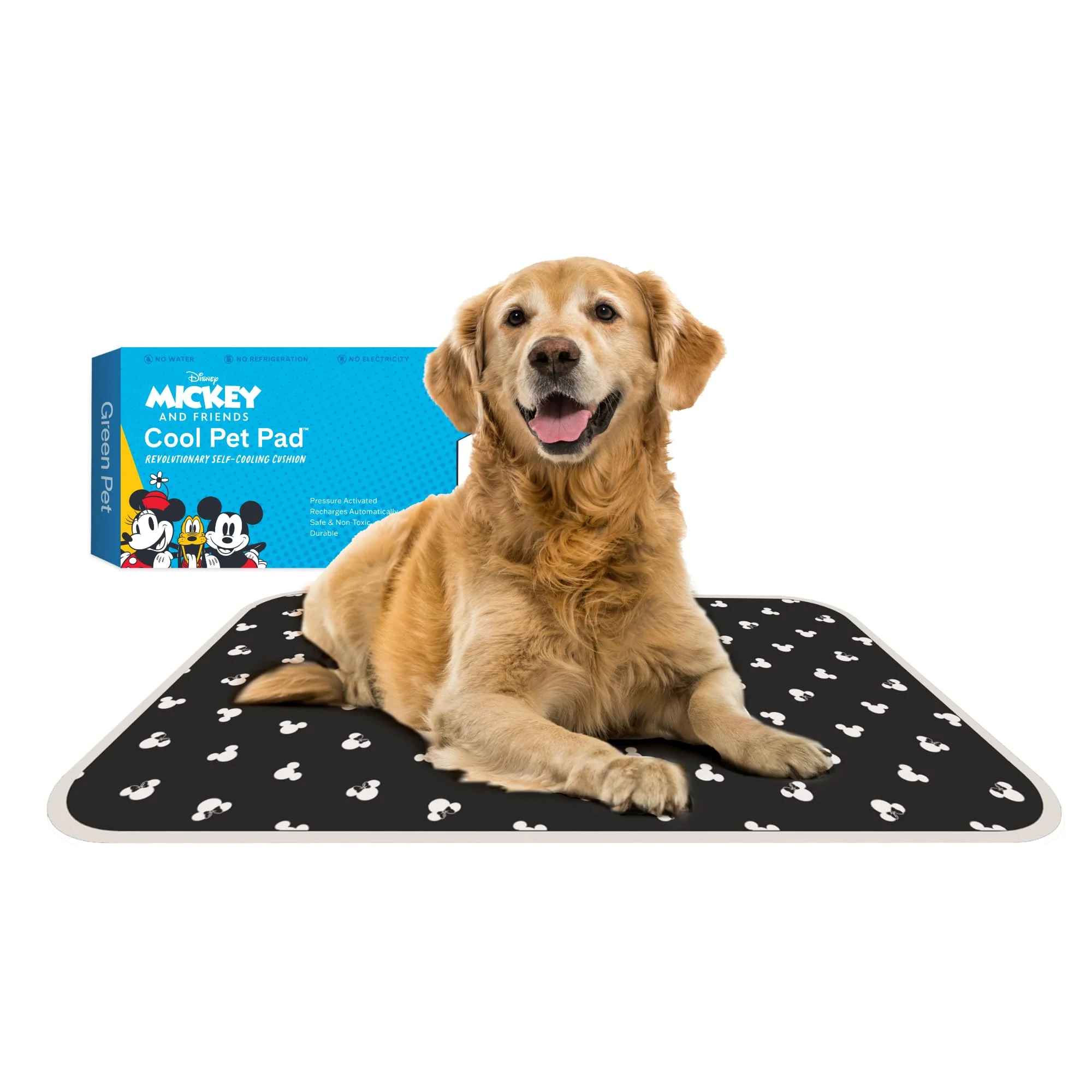 Original The Green Pet Shop Cool Pet Pad Large – Mickey Minnie Self-Cooling Mat 46-80 lb Quality