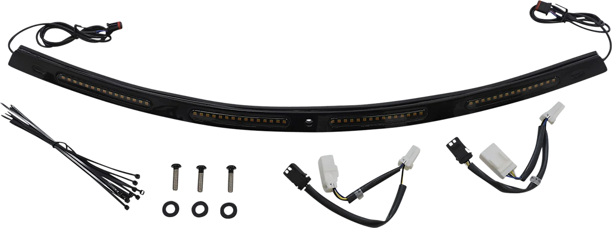 Smooth Custom Dynamics Windshield Trim – Sequential Turn Signals – Black CD-WT2-SEQ-01-B Detailed