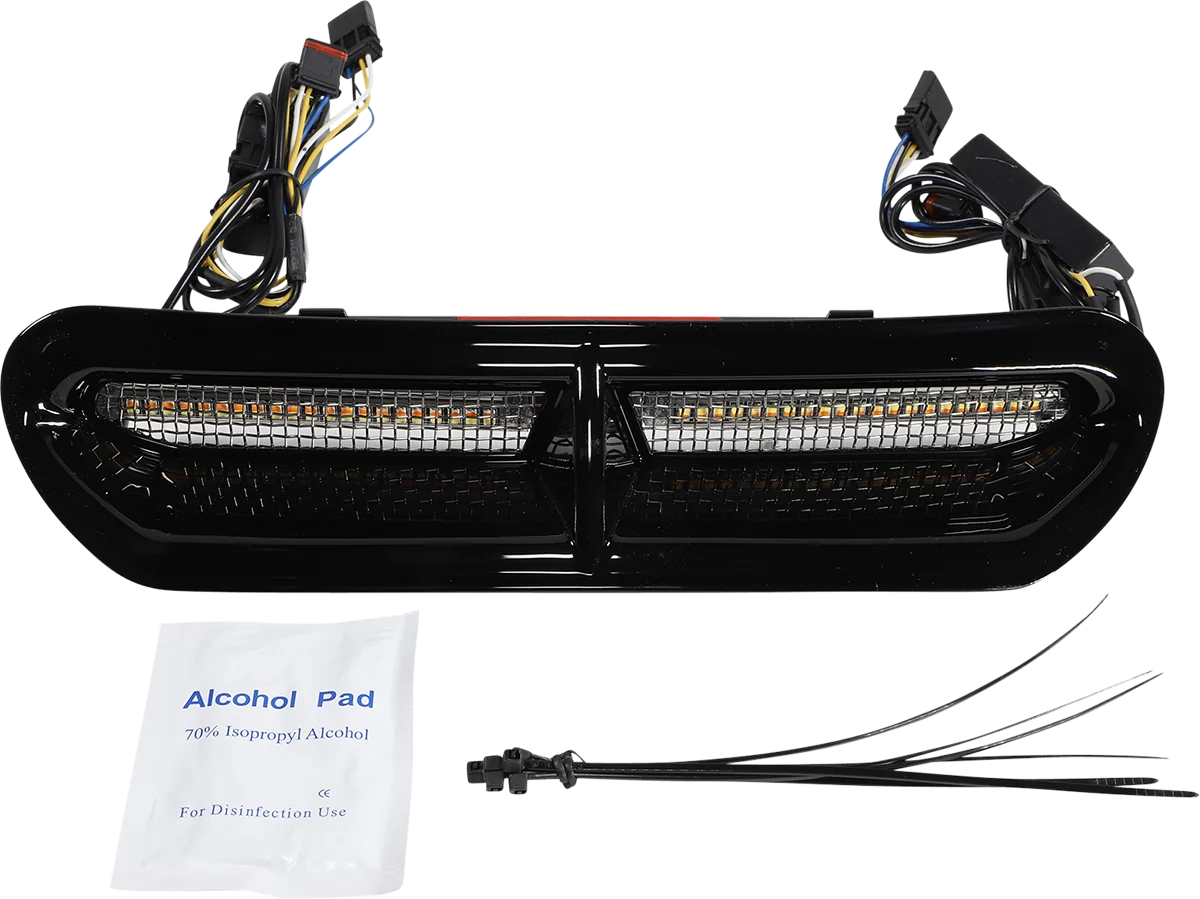 Lightweight Custom Dynamics LED Vent Insert – Amber White – Black w Stainless Mesh CD-VENT-AW2-B Specialty