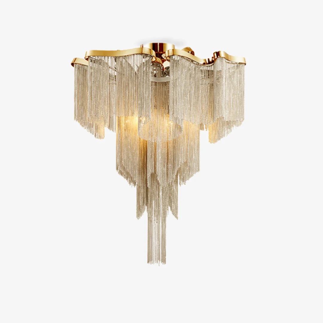 Dependable Ltalian Fringe Ceiling Lamp Elegant