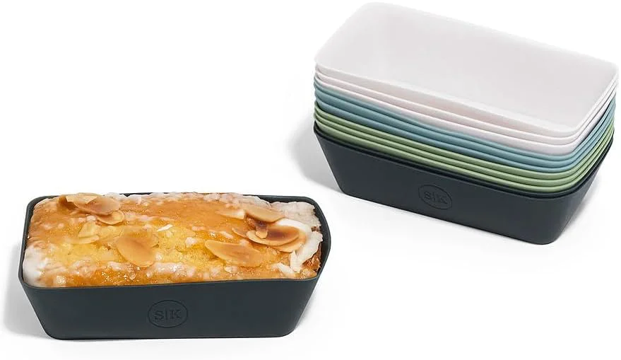 Comfortable The Silicone Kitchen Silicone Individual Mini Loaf Pans – Reusable Non-Toxic BPA Dishwasher Safe Bento Box Accessories 12 Pack Navy White Premium Material