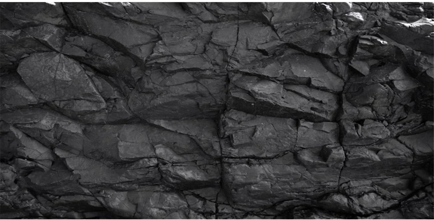 Fast AWERT 30×18 inches Stone Aquarium Background Black Rock Fish Tank Background Rocky Terrarium Background Vinyl High-End