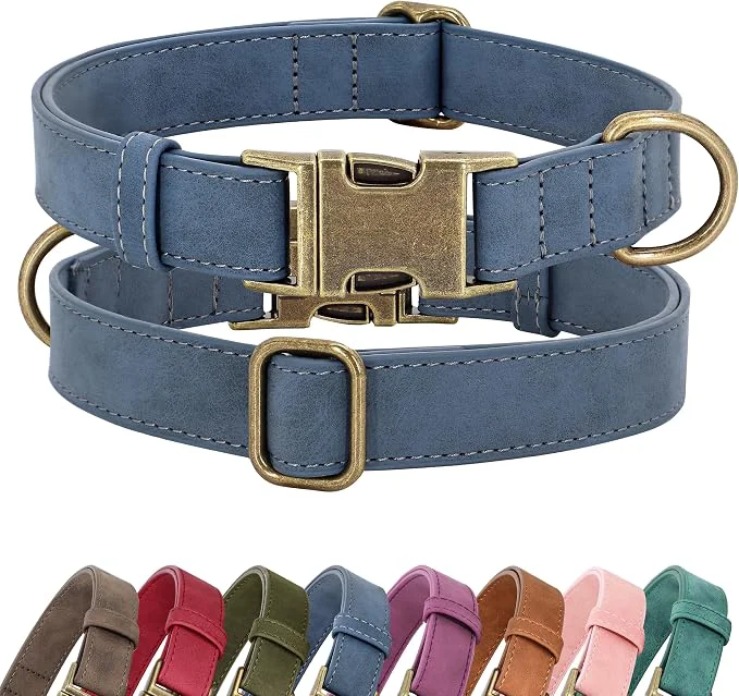 Sustainable Didog Soft PU Leather Dog Collar Stylish Quick Released Dog Collar Carefully Designed