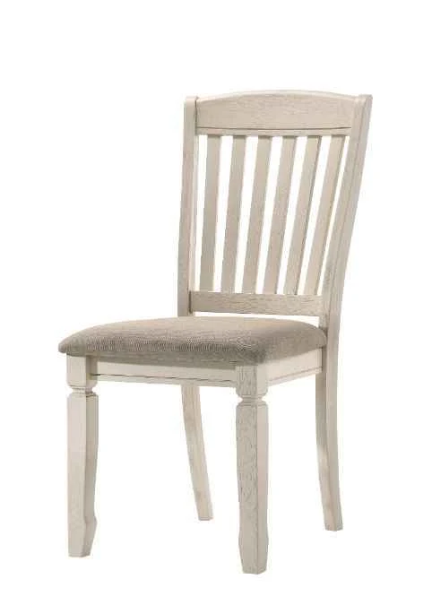 Fashionable Fedele – Side Chair Set of 2 – Tan Fabric Cream Outstanding