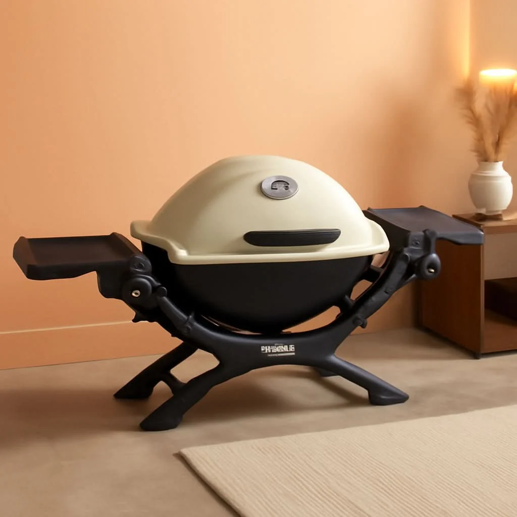 Dependable Weber Q1200 Portable Liquid Propane Grill Titanium Carefully Designed