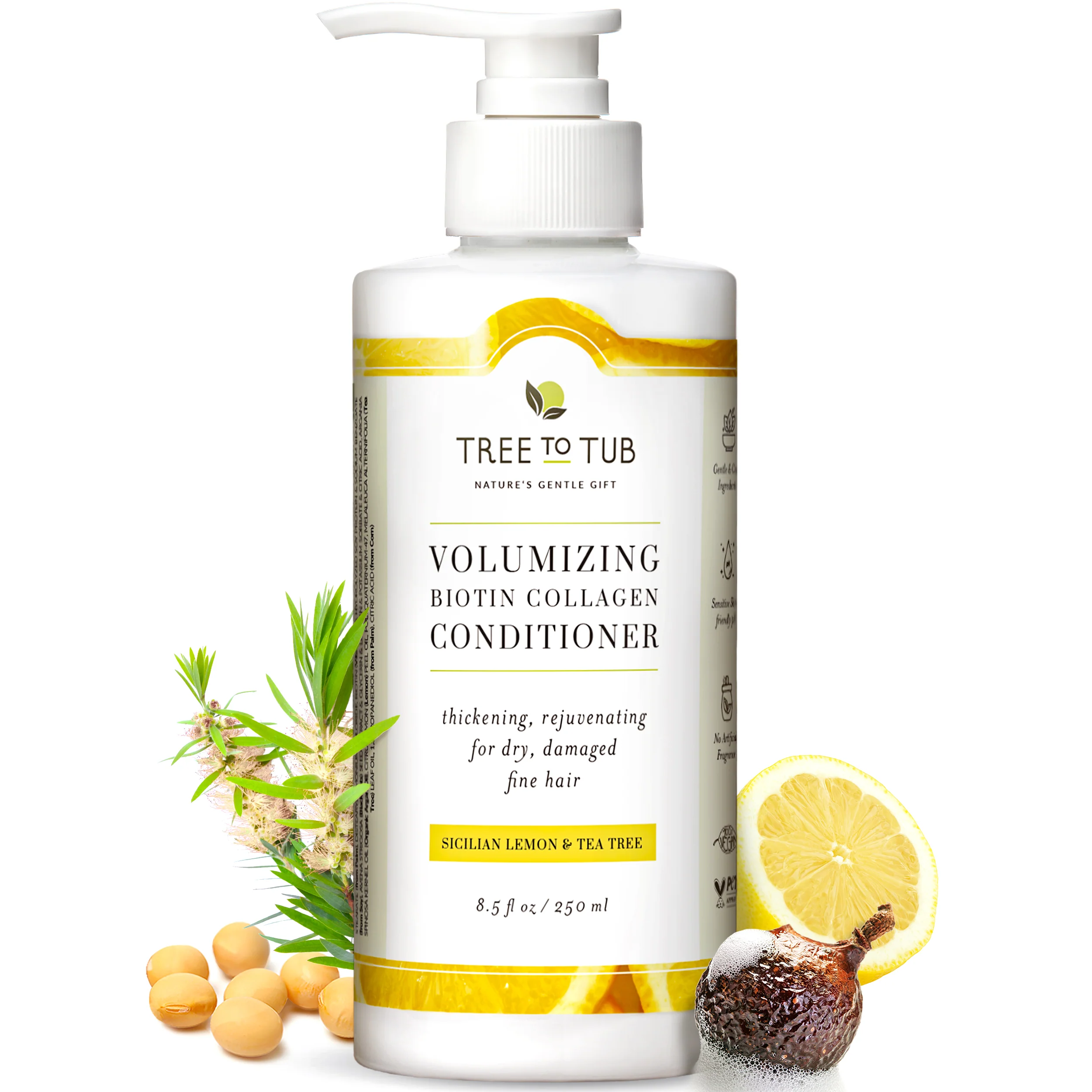 Elegant Tree To Tub Vegan Collagen Biotin Conditioner for Fuller Stronger Hair Genuine