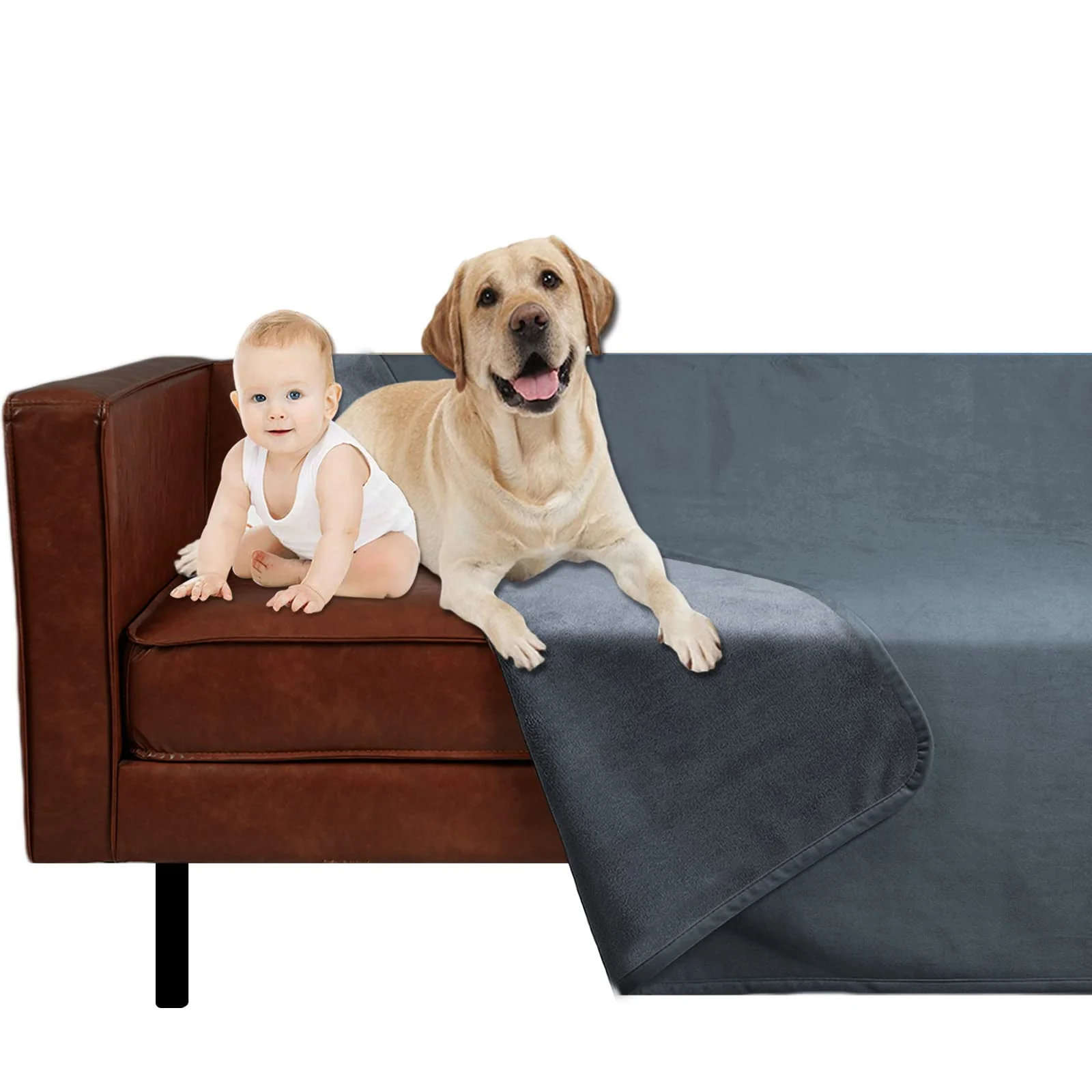 Professional Ameritex Pet Bed Blanket Reversible Waterproof Velvet Cover for Sofa Bed Versatile