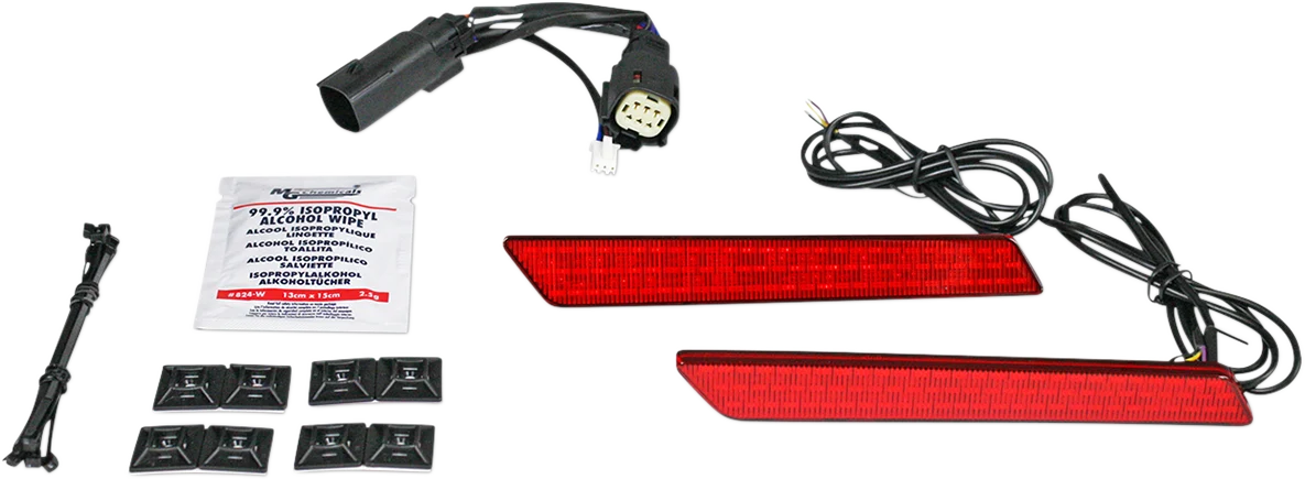 Natural Custom Dynamics Saddlebag Latch Lights – SS6 – Red CD-LATCH-SS6-R Crafted