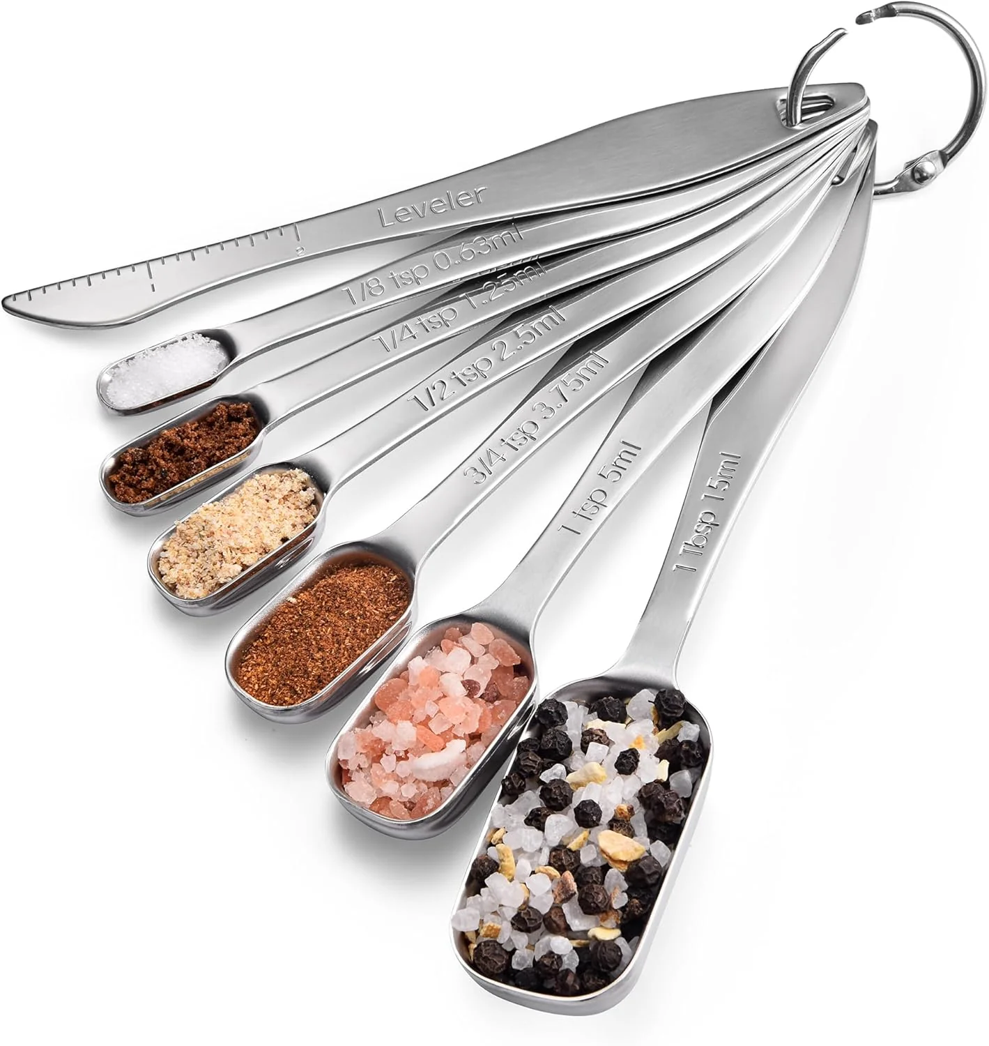 Fine 18 8 Stainless Steel Measuring Spoons Doosu Heavy Duty Rectangular Spoon Square Teaspoon Tablespoon Scoop with Slim Long Handle in Narrow Spice Jar Environmentally Friendly