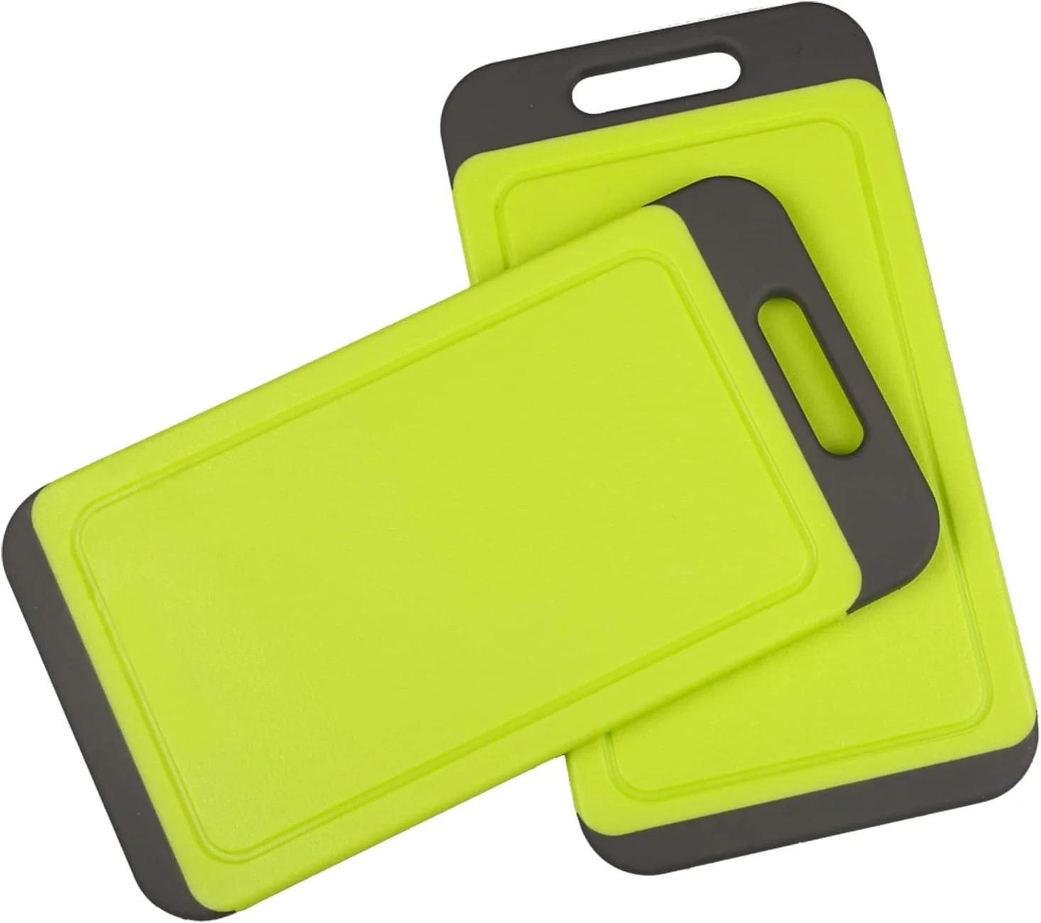 Sustainable Mini Kitchen Cutting Board Mats BPA Dishwasher Safe Juice Grooves Thicker Boards Easy Grip Handle Non Porous 2 pack Trendy