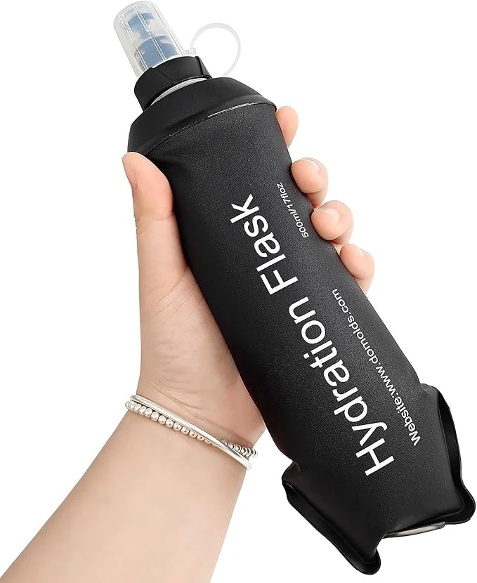 Proven GYGYL Soft Flask TPU Collapsible Soft Water Bottle for Hydration Pack Running Vest Leak-Proof Folding Water Bottle for Hiking Cycling Climbing Jogging-500ml BlackAbout ThisOverview Exclusive