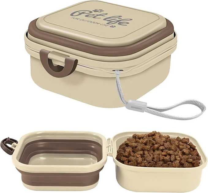 Artisan Collapsible Dog Water Bowl Portable Dog Bowl for Traveling 2-in-1 Pet Food and Water Feeder – Travel Dog Bowls with Lid for Walking Traveling Camping and HikingAbout ThisOverview Functional