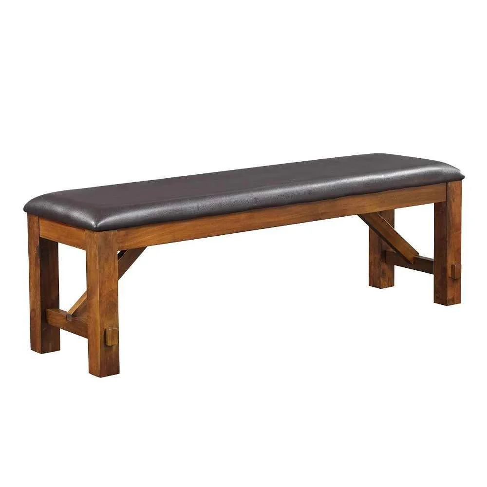Smooth Apollo – Bench – Espresso Synthetic Leather Walnut Exclusive