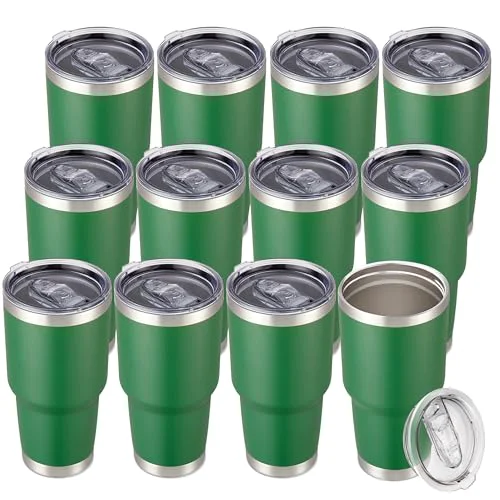 Original Design 30 oz Tumbler with Lid Stainless Steel Tumblers Bulk 12 Count Minimalist