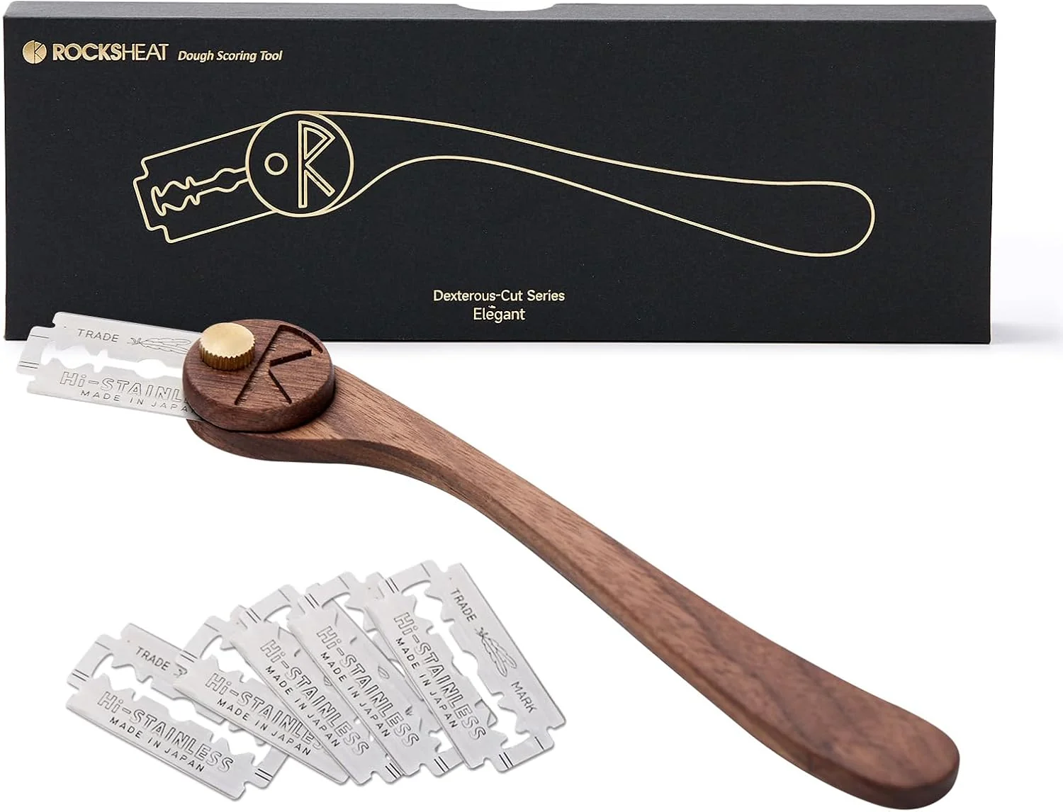 Certified Bread Lame with 5 Feather Blades Dough Scoring Tool with Storage Box Sourdough Scoring Tool for Bread Baking Luxury