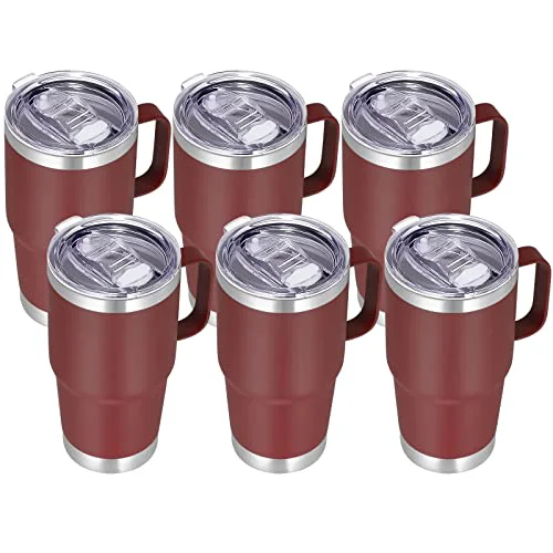 Reliable 20 oz Insulated Travel Coffee Mugs Set of 6 6 Count Specialty