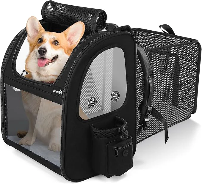 Refined Pecute Pet Carrier Backpack Large Cat Carrier Backpack Expandable cat Backpack Convenient