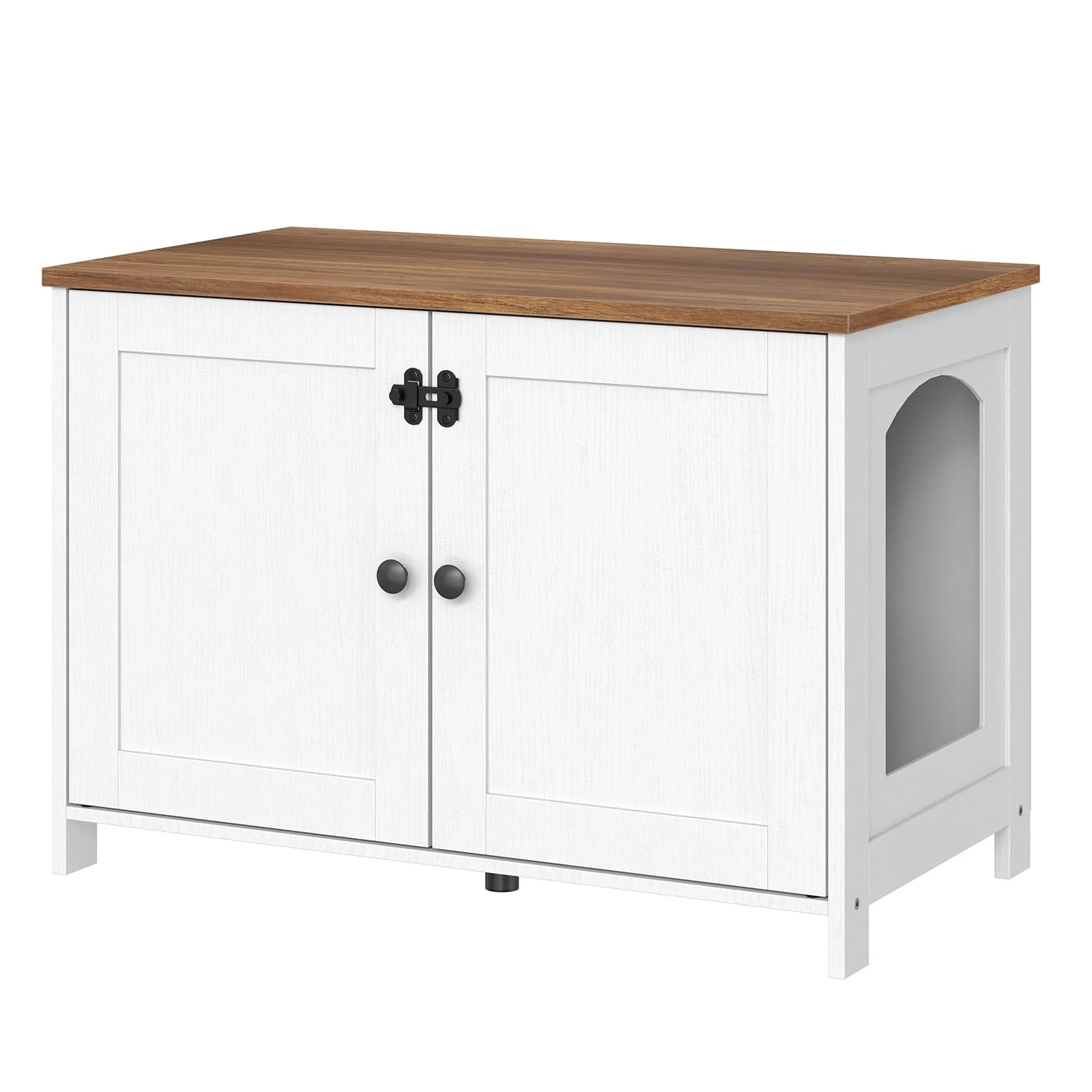 Carefully Designed HOOBRO Litter Box Enclosure — Hidden Litter Box Furniture 31 in End Table White Walnut WH03MW01G2 World-Class