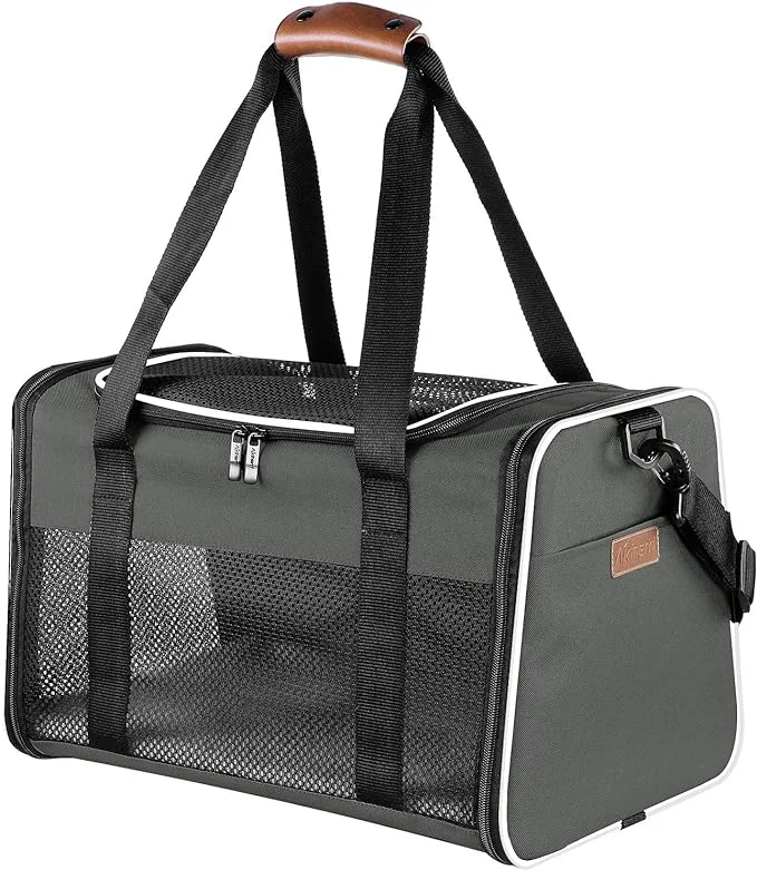 Flexible Cat Carrier – Portable Foldable Dog Pet Carrier Soft-Sided Pet Bag up to 15 Lbs Organic
