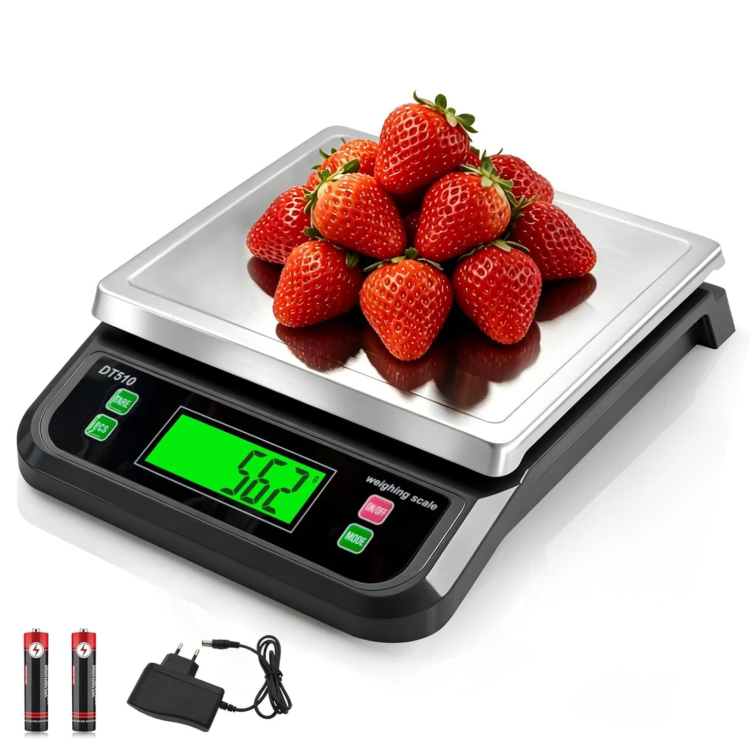 Prestigious Large Digital Kitchen Scale40kg Stainless Stee with 6 Unit Tare PCS Funtion Verified