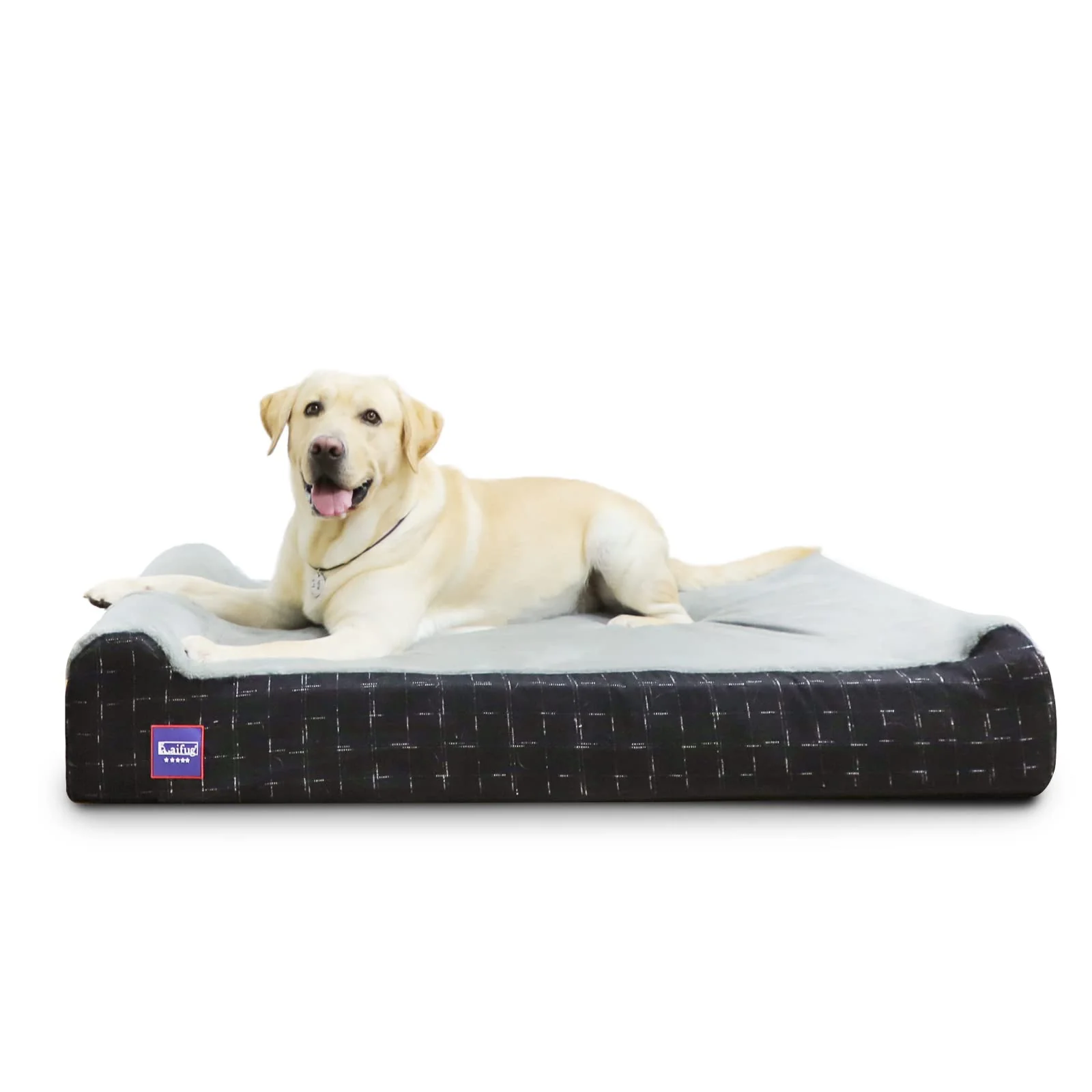 Refined Laifug Orthopedic Memory Foam Extra Large Dog Bed Jumbo 50x36x10 Waterproof Liner Removable Cover Reusable