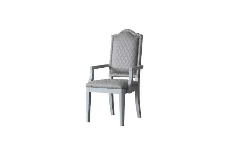 Modern House Marchese – Arm Chair Set of 2 – Two Tone Gray Fabric Pearl Gray Quality