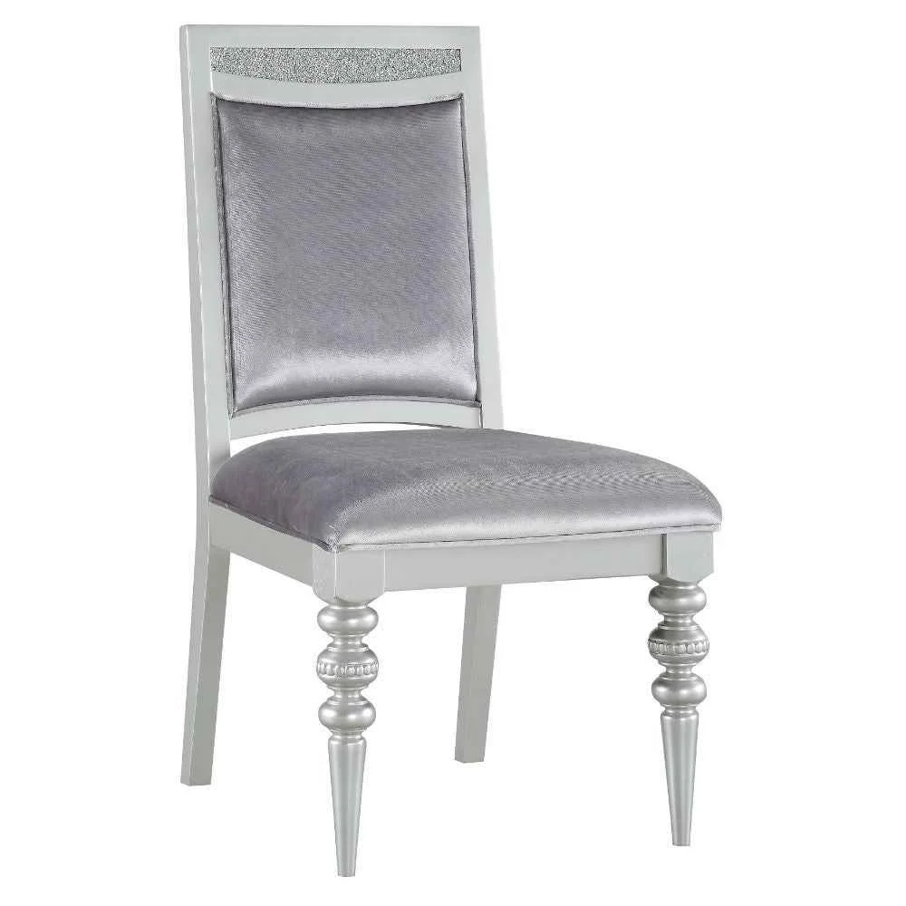 Superior Maverick – Side Chair Set of 2 – Fabric Platinum Outstanding