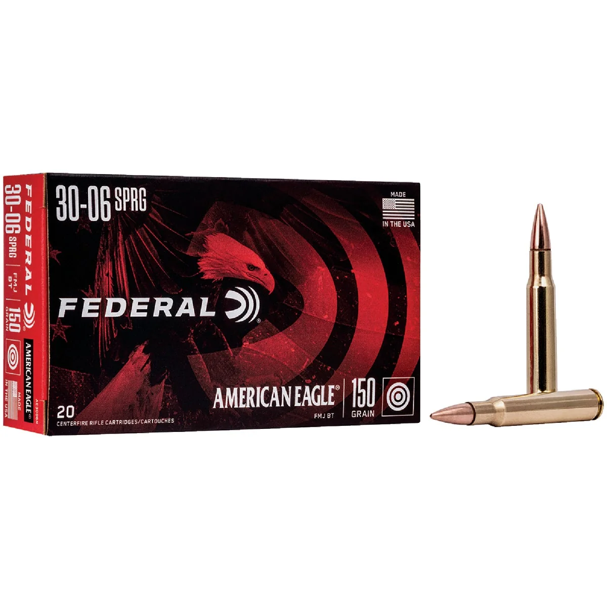 Fine Crafted Federal 30-06 Springfield 150 Grain FMJBT Centerfire Ammunition Cartridges Comfortable
