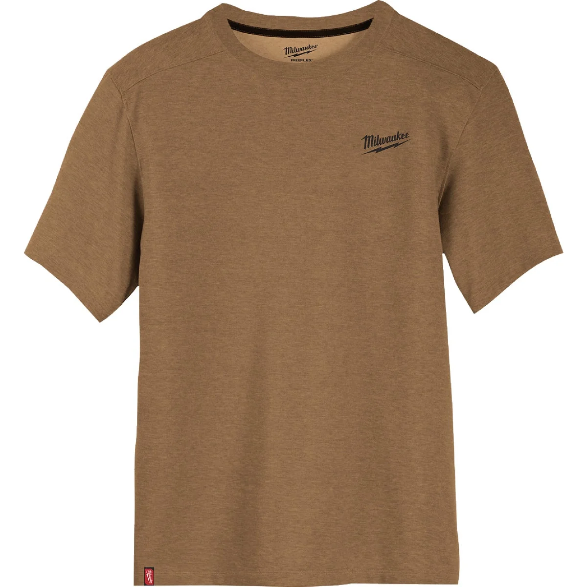 Expertly Made Milwaukee FLEX Men’s Large Brown Short Sleeve Hybrid Work T-Shirt Eco-Friendly