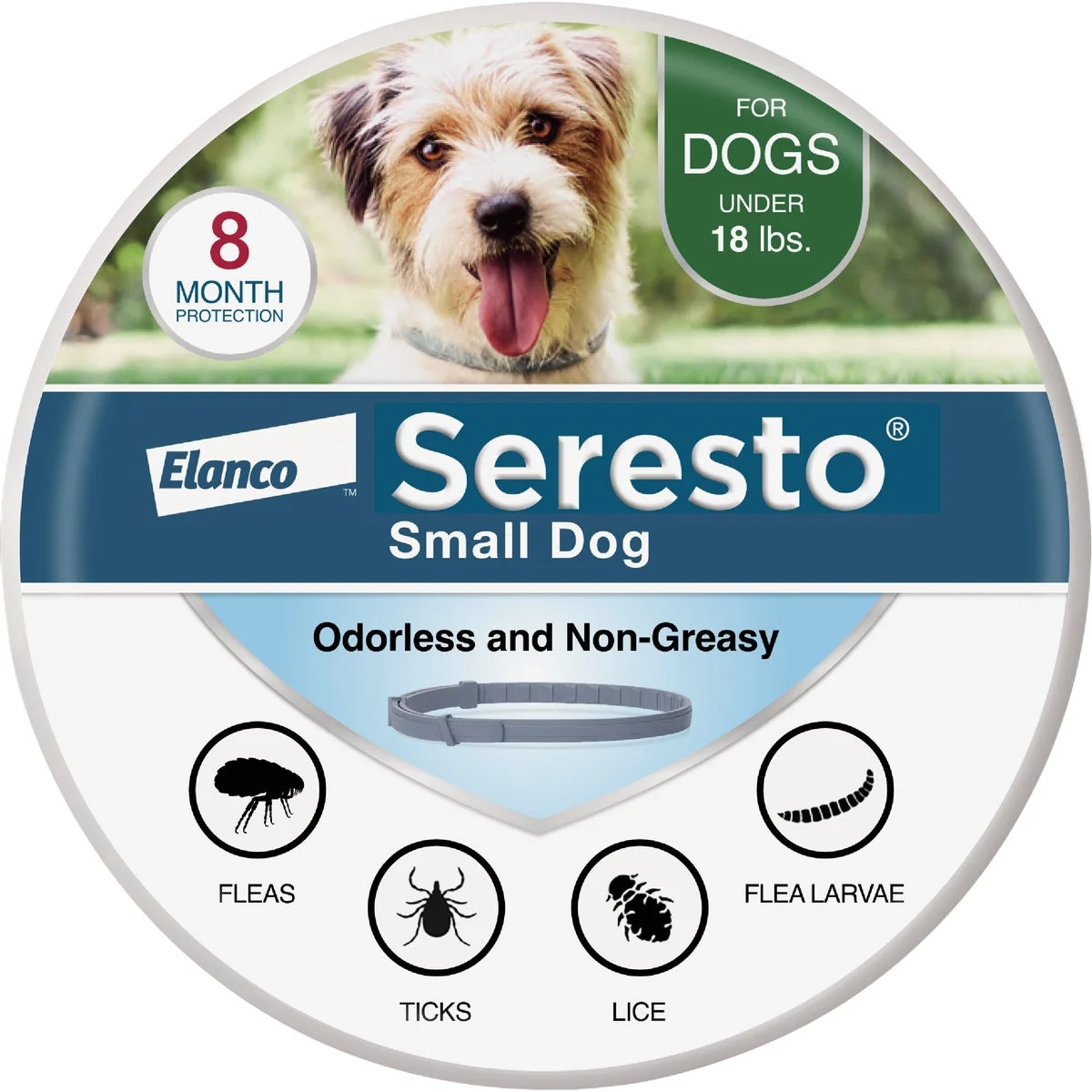 Premium Material Seresto 8 Month Flea Tick Collar for Dogs Up to 18 Lb. Official