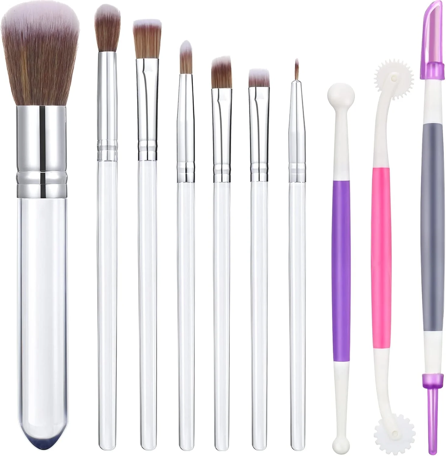 Premium Patelai 10 Pcs Food Safe Paint Brushes Fondant Tools for Cake Baking Chocolate Sugar Cookie Decoration Cake Brushes for Luster Dust Pastry Decorating Carefully Designed
