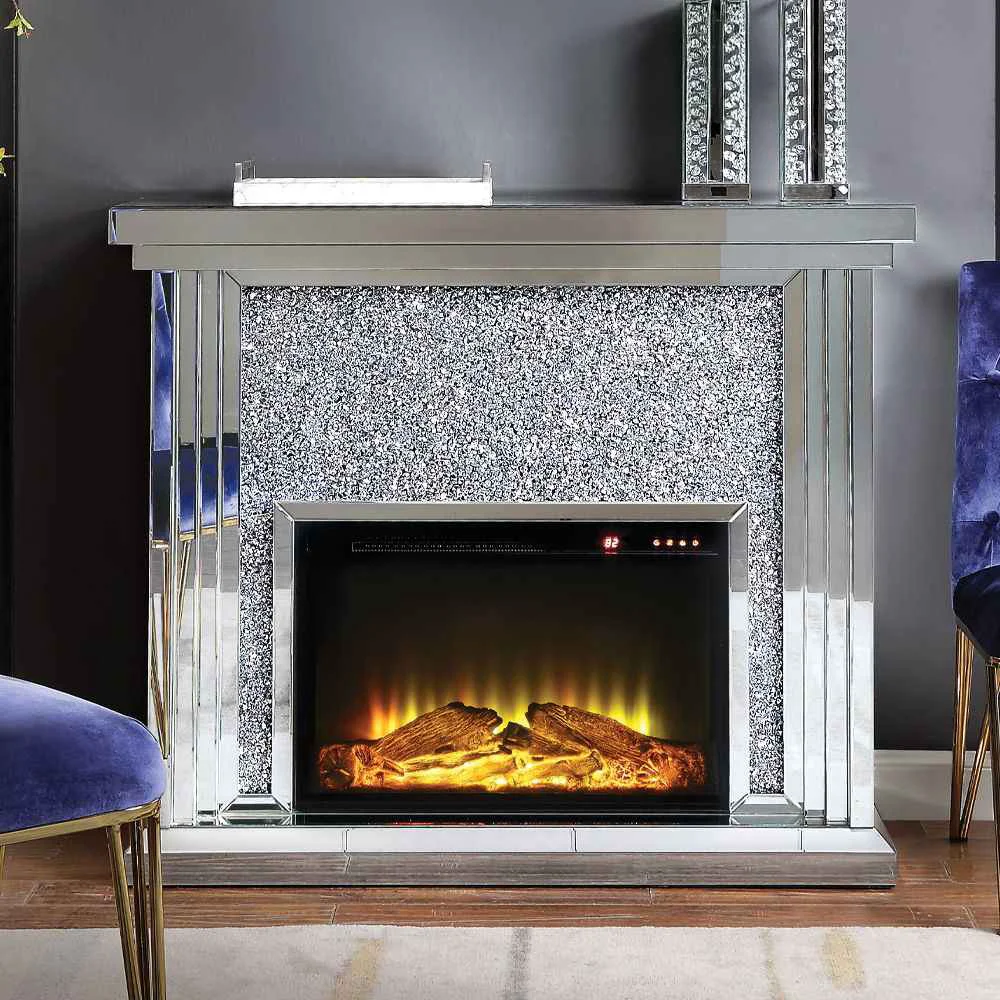 Casual Noralie – 40 Fireplace – Mirrored Faux Diamonds Safe
