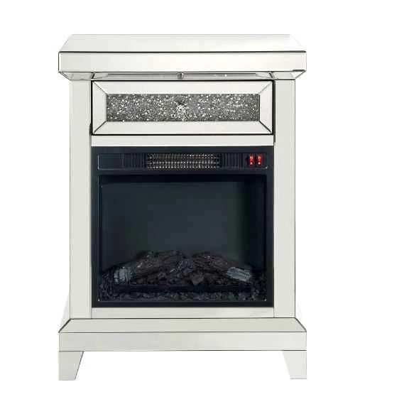 Soft Noralie – 24 Fireplace – Mirrored Faux Diamonds Quality